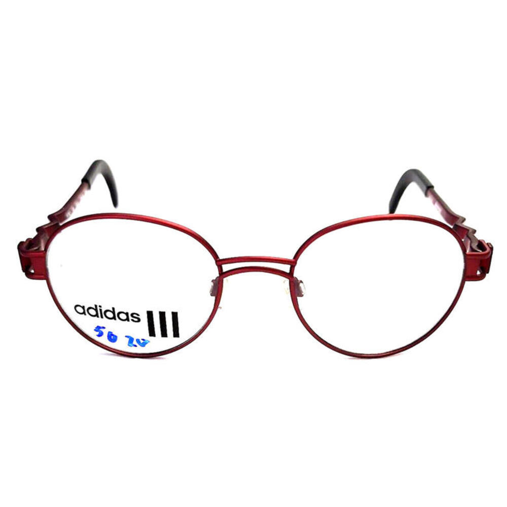 Adidas A702 6053 Vintage Masters Red Black Round Eyeglasses 50-20 140 Austria